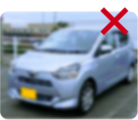 悪い例のピントをあわせた撮影イメージ